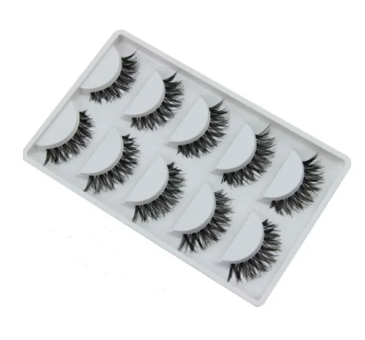 5 pairs of mink eyelashes are naturally fluffy, soft and  cross reusable eyelashes
