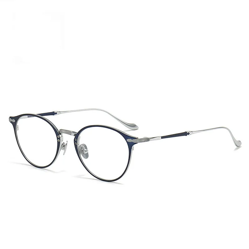 round pure beta titanium glasses frame optical eyewear frame brand designed MASTDU circular frame