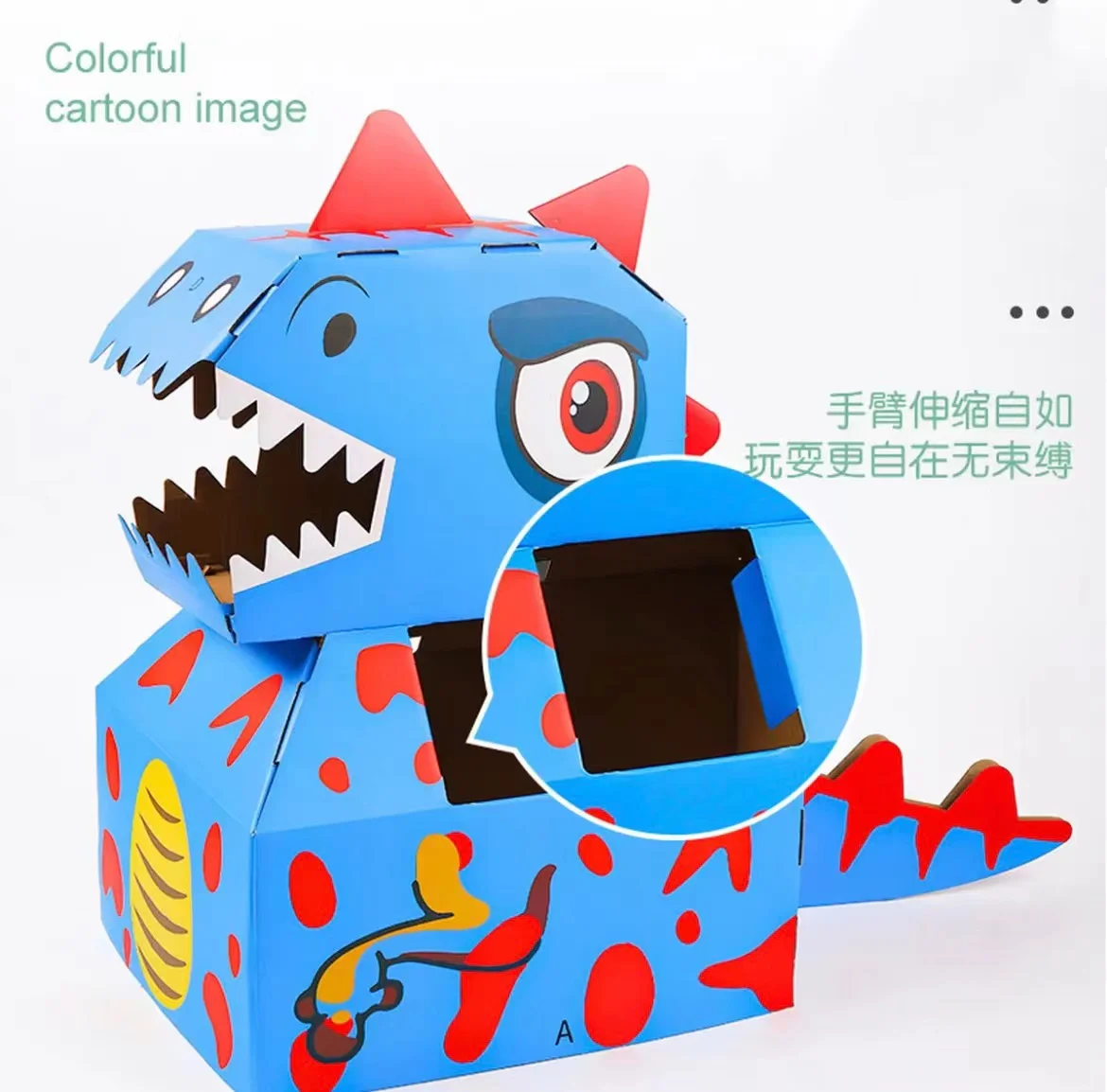 Hlubeier cute dressing role-play parent-child interaction DIY puzzle manual assembly entertainment wearable dinosaur toy