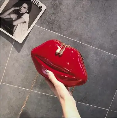 
Ladies LIPS Shape PU Leather Wedding Bridal Party Clutch Bag for Women Crossbody Shoulder Evening Purse 