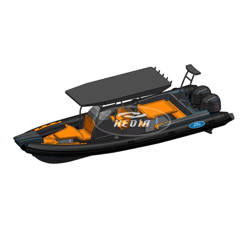 High Speed 28ft Rigid Rhib 860 960 Patrol High Speed Sport Aluminium Hull Rib Inflatable Boat 860 for sale