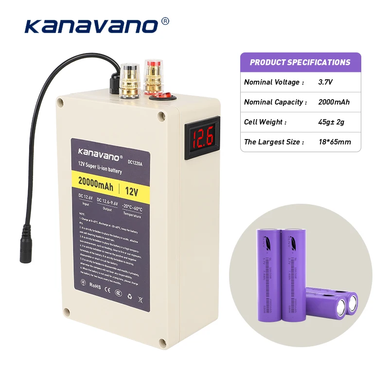 Factory wholesale 12v 20Ah rechargeable battery pack 12v lithium battery 20ah for robot/led light