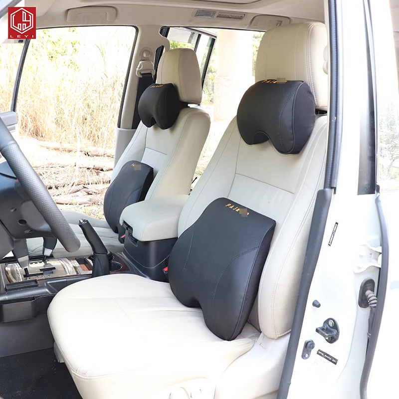 
Memory foam headrest black Car modification Memory cotton High quality wholesale for Mitsubishi Pajero V97 v93 v98 v95 v87 