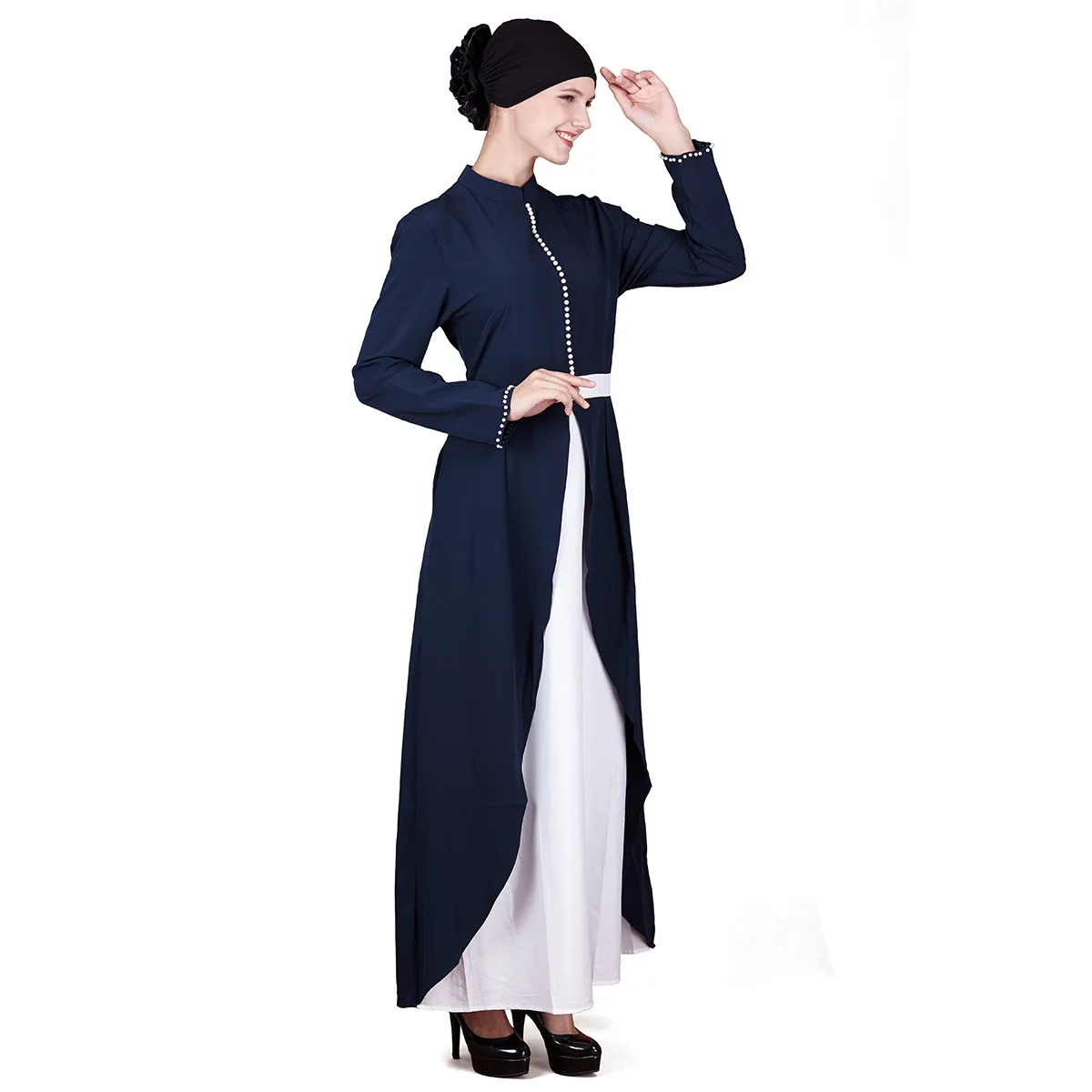 2022  new design Spring muslim dress turkish abaya uk islamic prom dresses pleated abayas