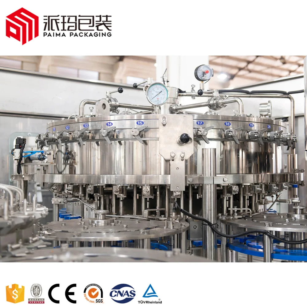 Fully Automatic Rotary 500ml Bottled Mix Fruit Flavor Aerated Flavored Vitamin Water Filling Making Production Machine
