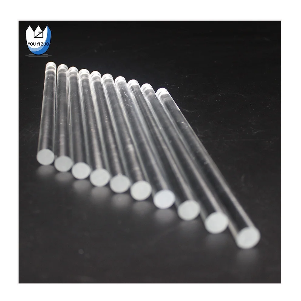 YOUYIZUO 10Mm Diameter Transparent  Plastic Rod Bar Table Clear Acrylic Stick Round Rod  For Flag