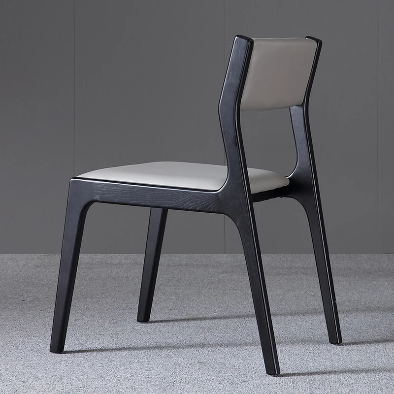 Professional chair furniture manufacturer durable wood dinning chair for restaurant nordic modern pu white leather dining chairs