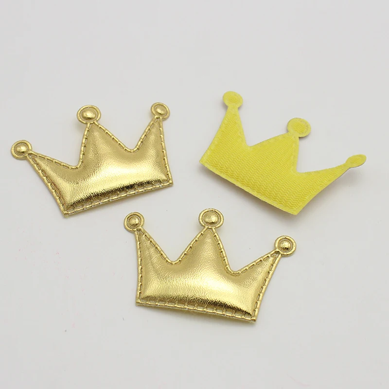 7 шт./10 шт. 45x30 мм материалы ручной работы Корона из искусственной кожи аксессуары для волос головной убор аксессуары L0602