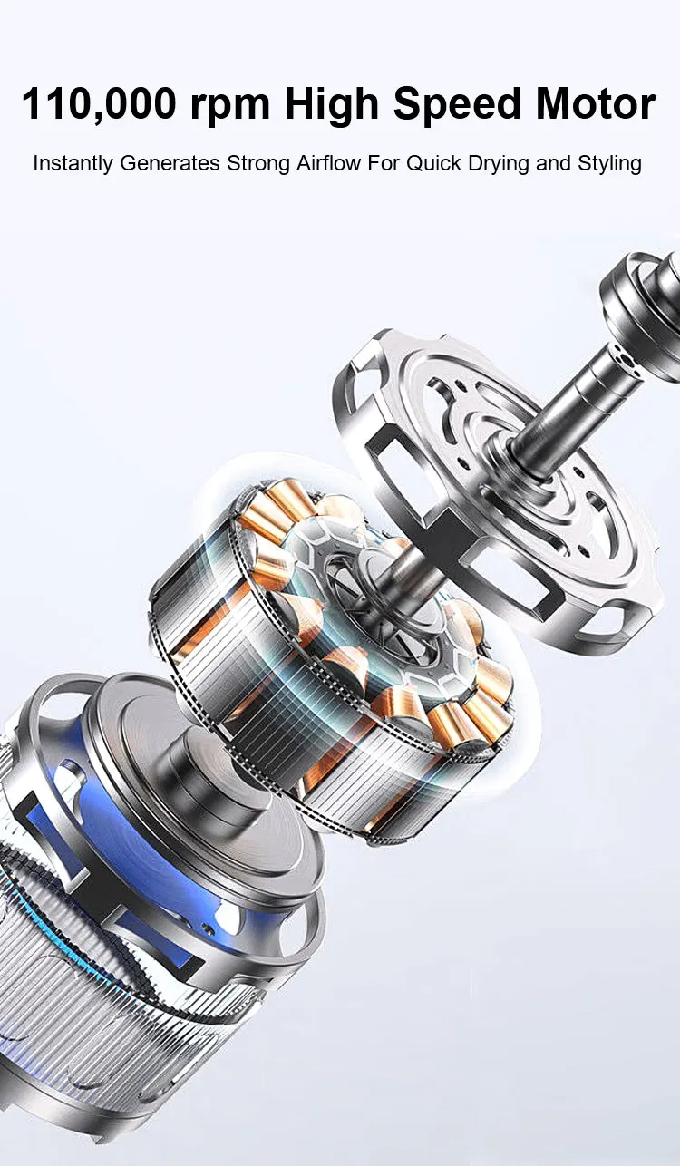 popular Low db Fast Drying Low Noise Blow Dryer Professional Ionic Hair Dryer for Home  Travel high speed hair dryer at home