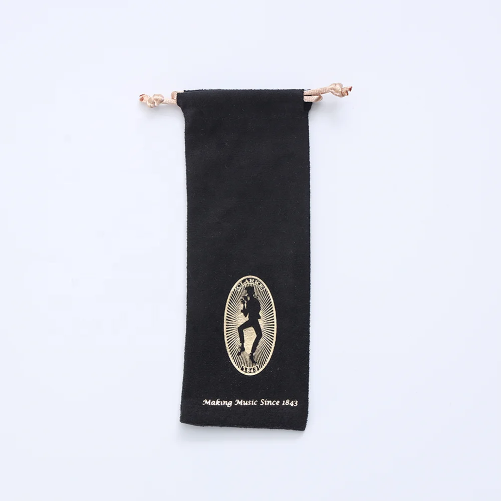 Strict Quality Control Reusable Luxury Black Pen Bag Drawstring Suede Microfiber Jewelry Pouches