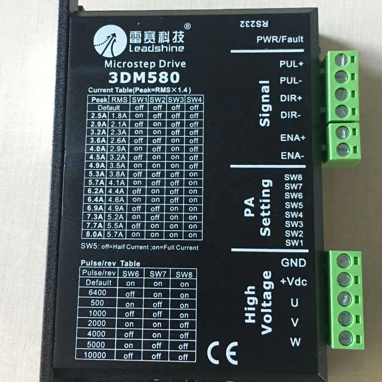 Leadshine 3DM580  Stepper Motor Driver for Cutting Machine