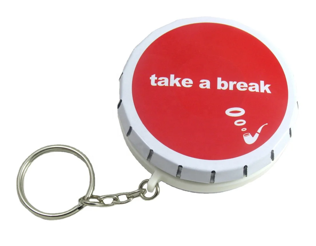 Customised Printed Candy Mints Pocket Ashtray Storage Click Clack Tin Box With Keychain