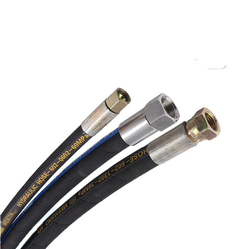 Factory Price Sae100 R1 R2 4sh 4sp High Pressure Wire Braided Hydraulic Hose 3/8