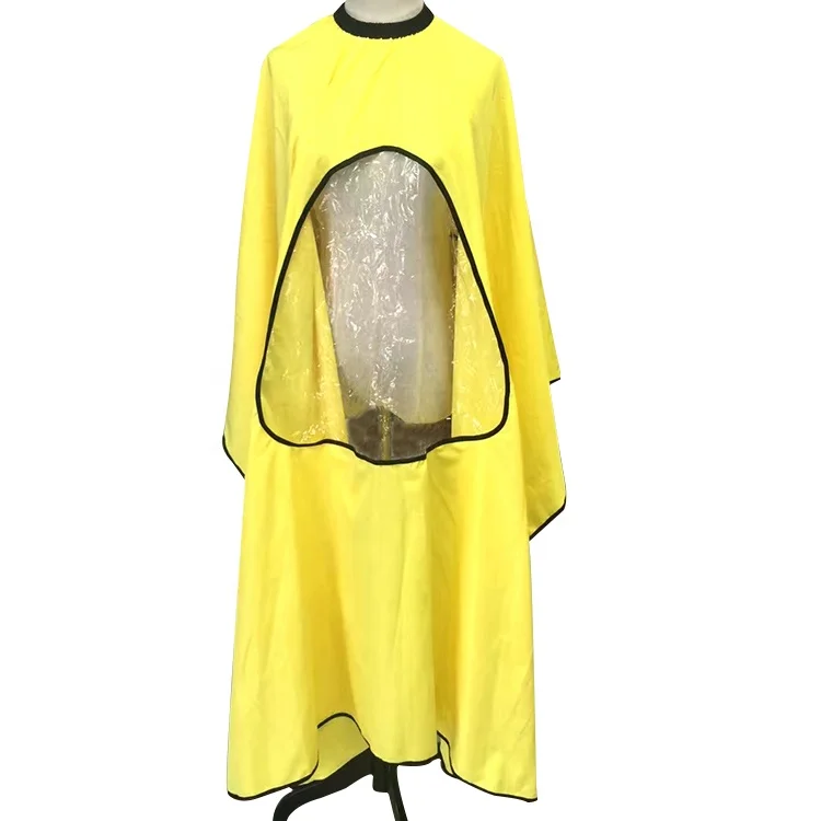 New Style Beauty Salon Hairdressing Cape Hair Cutting Gown with Clear Window