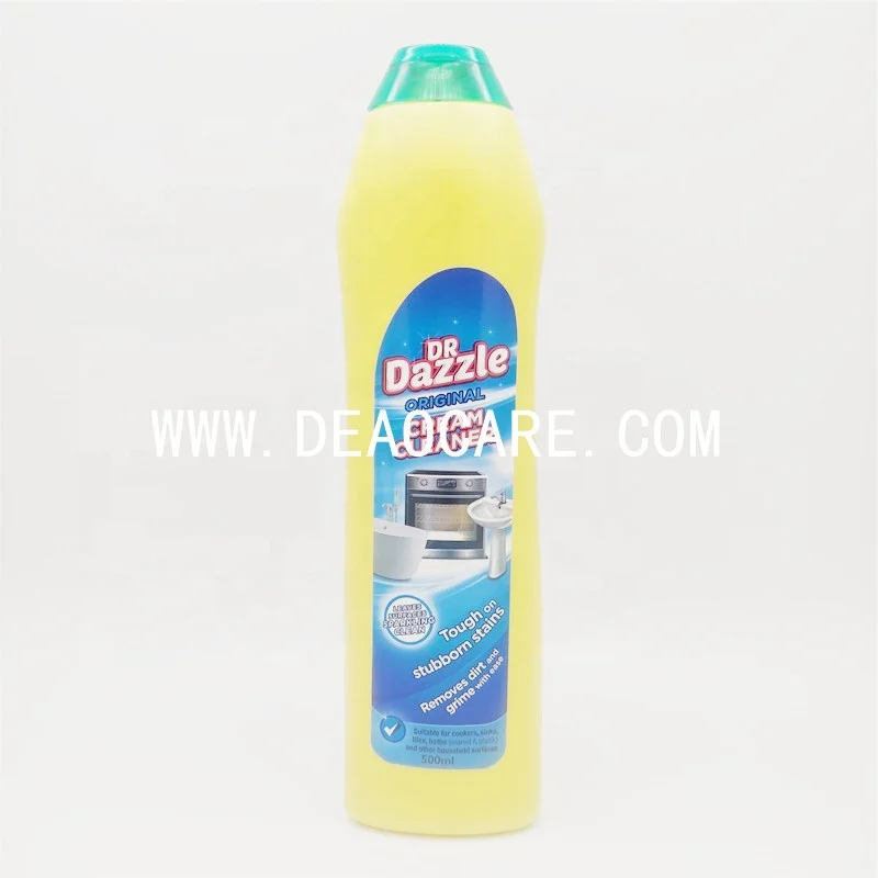Multi-surface household lemon flavored bath kitchen stubborn stains oil surface active cream cleaning detergent with CIF price