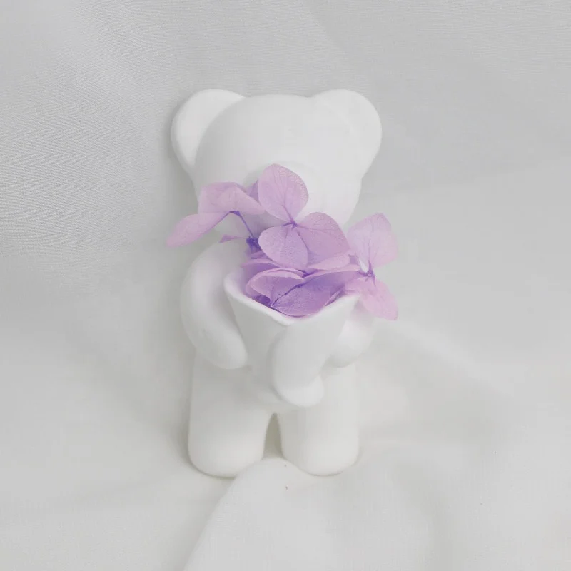 Cute Flower Bear Shaped Ceramic Perfume Diffuser Home Vent Clip Decoration Car Interior Air Conditioner Perfume