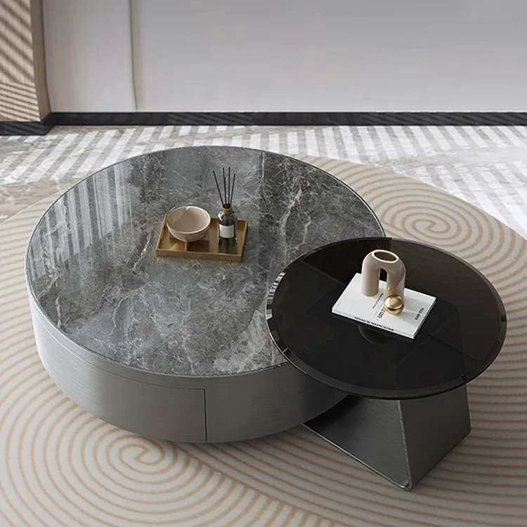 MIDOSO modern style marbling coffee table selling small family living room furniture tea table set