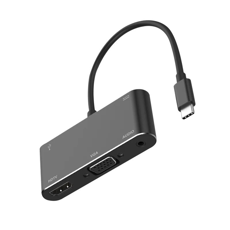 1080P Converter  USB-C to HD-MI TV Media VGA 2K Adapter 3.1 Type C to TV Cable