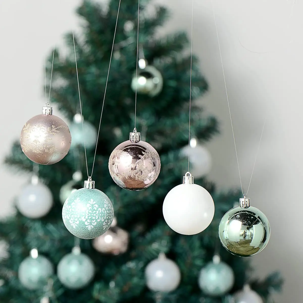 2.35ft blue christmas ornaments balls for home decor