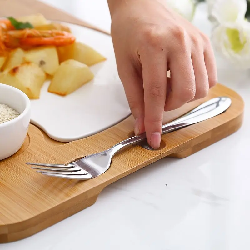 Набор ножей из бамбуковой доски для сыра с столовыми приборами разделочная доска и 3 керамических