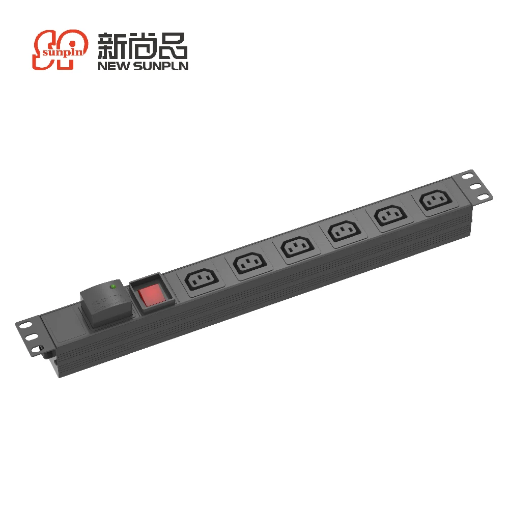 quality guarantee C14 power strip 6 ports control panel PUD for dc high power 240V 30A 50A extension sockets