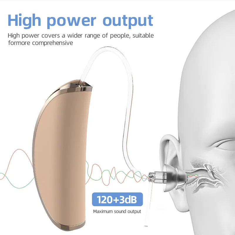 OTC Medical Ear Deaf Hearing Loss Invisible RIC Hearing Aids Rechargeable