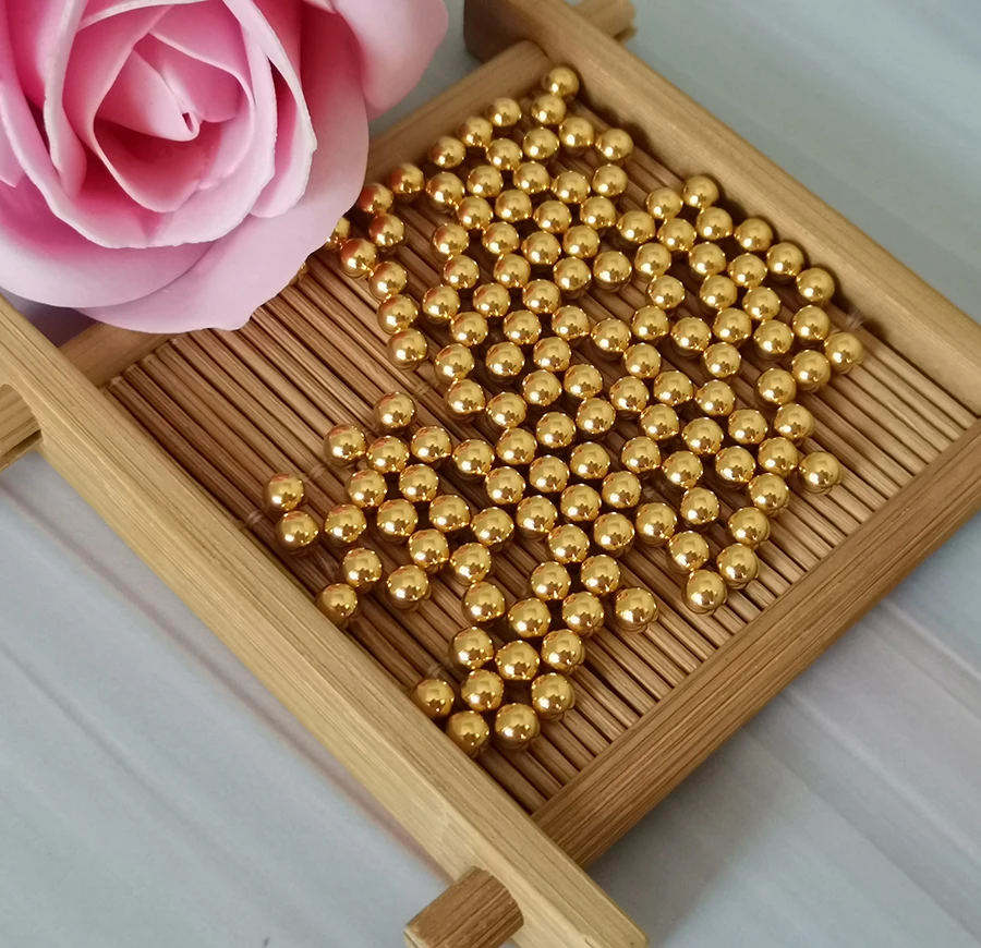 4mm gold plated steel balls shiny golden color round steel balls