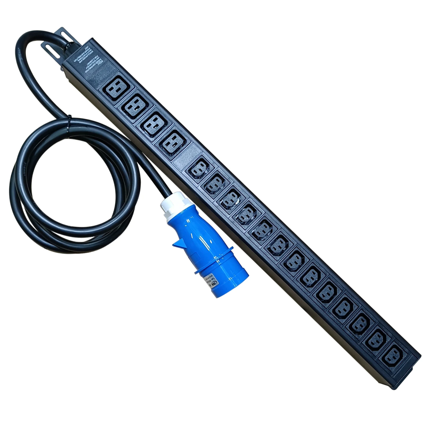 OEM 1U Universal  PDU 220V Rack Power Distribution Unit IEC C13 C19 32A PDU Industrial Plug