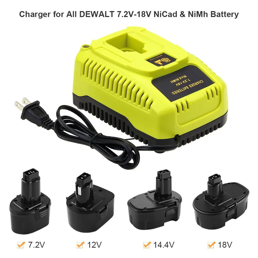 Charger DC9310 7.2V 18V For Ni MH NiCd Battery Chargers 100V-240V Compatible With DC9096 DC9091 DC9071 DE9062 DW9057