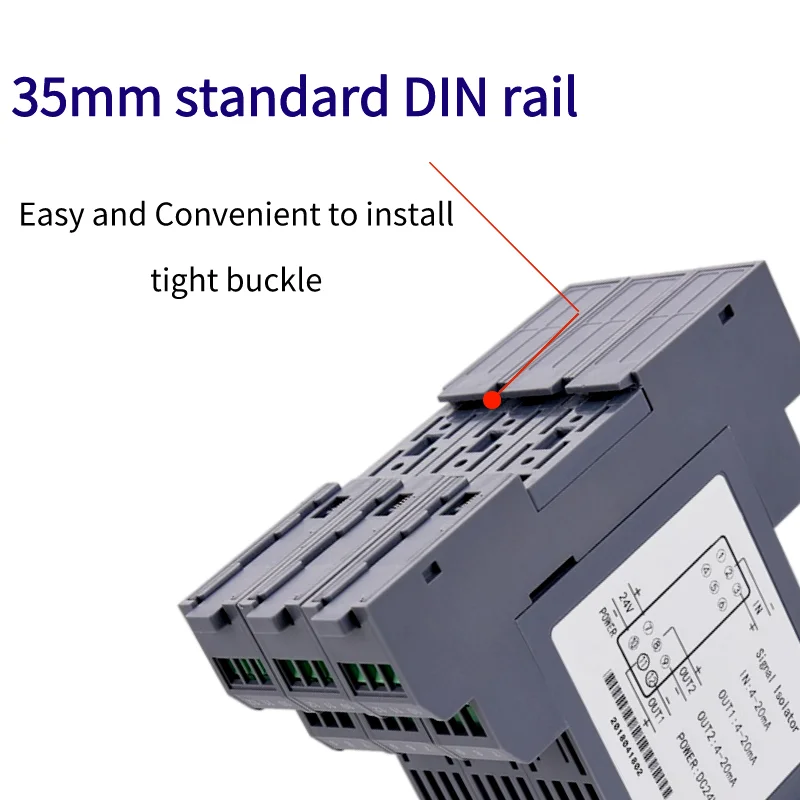 Industrial 4-20mA Signal Isolators Isolated Signal Transmitter 1 in 2 Out 4-20mA Module Analog Output Signal Isolator