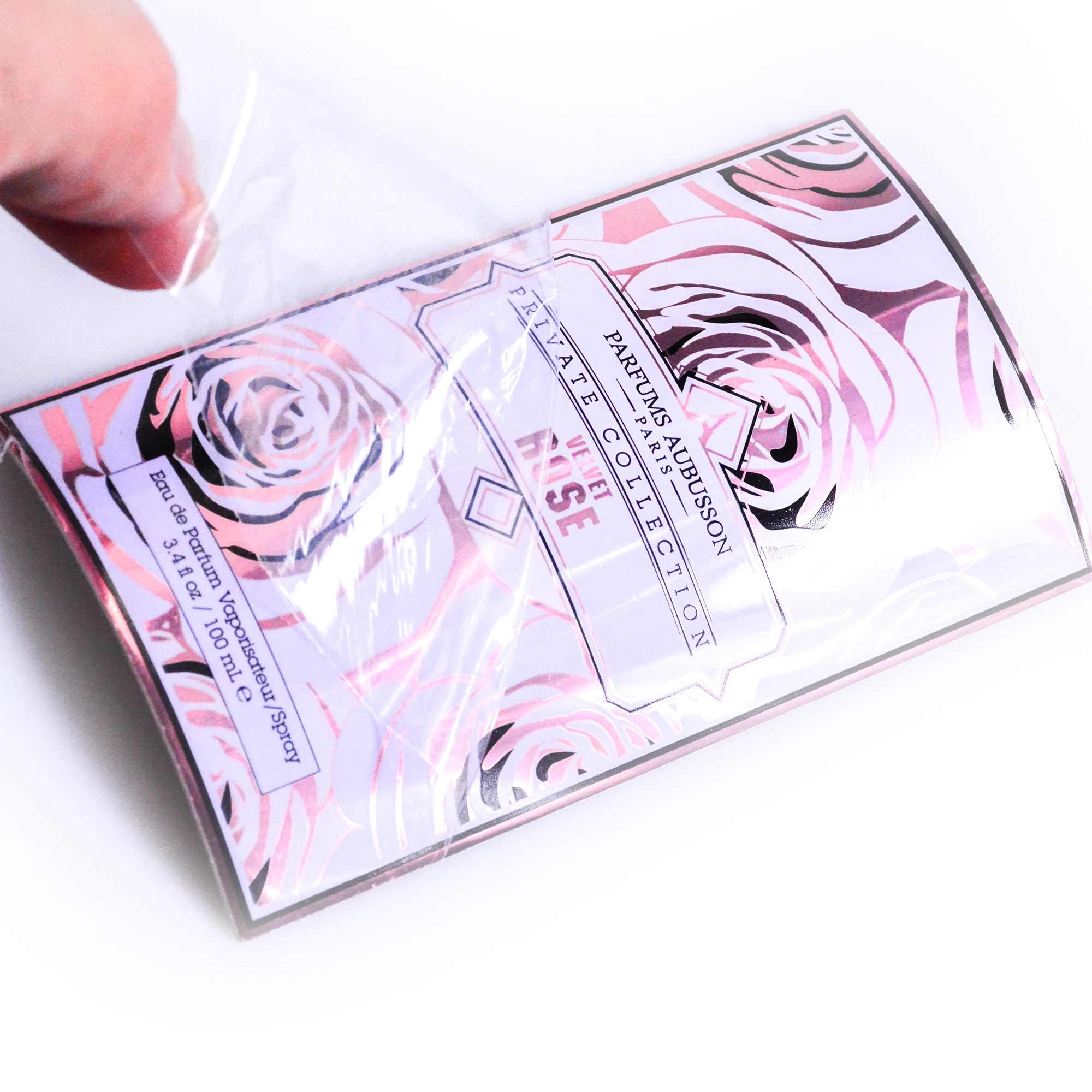 Printing Sticker label Adhesive Perfume Product Packaging Label Waterproof Vinyl OEM Aluminium perfumes private label dubai