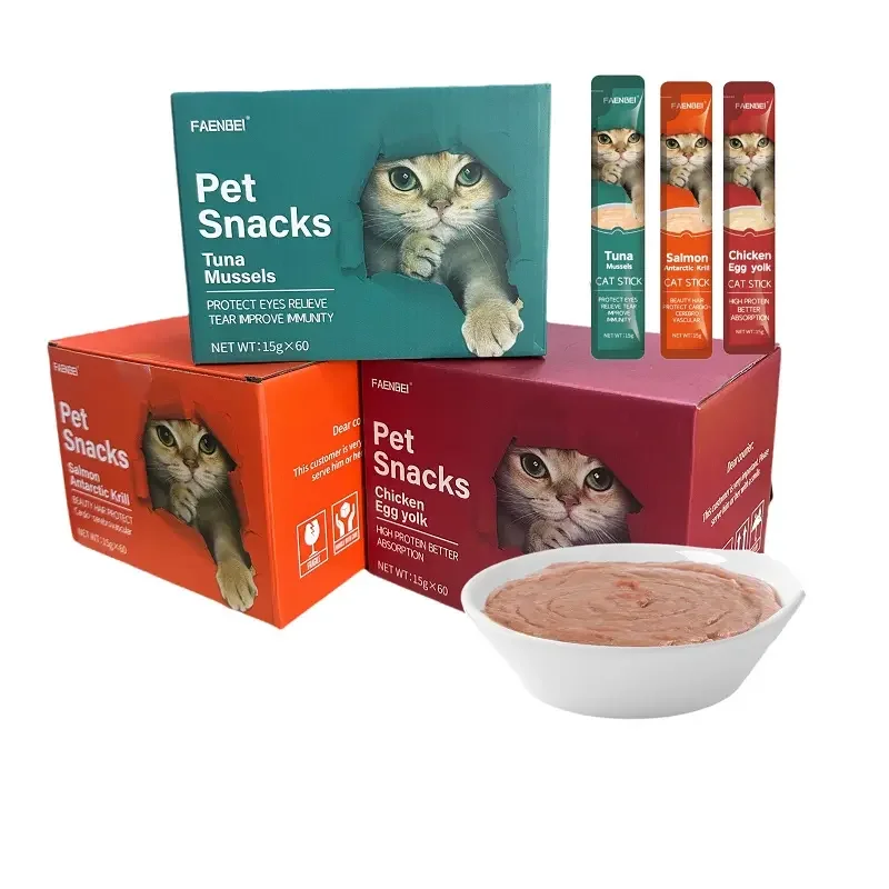OEM ODM wholesale bulk cat wet food cat liquid treat food 15g