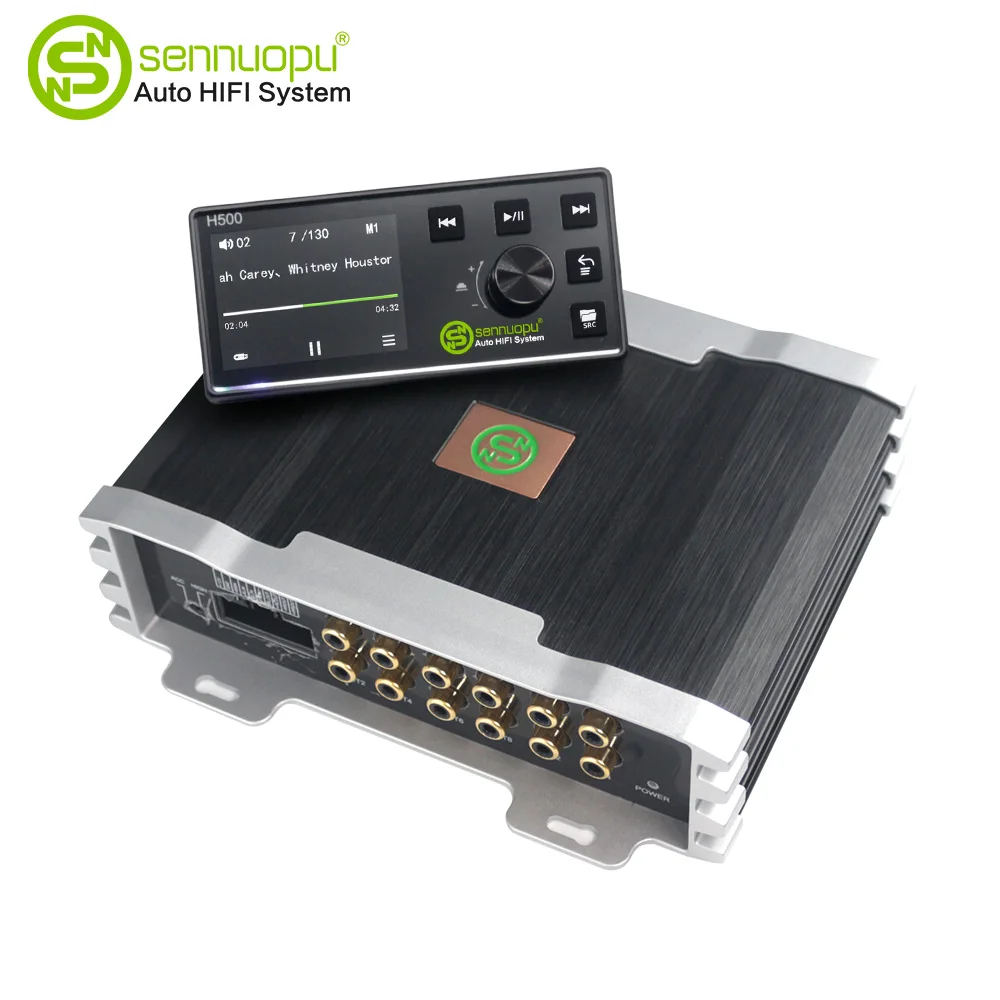 Sennuopu Popular  Car DSP  Amplifier 8 Channel Digital Sound Processor With 4 Channel Amplifier Audio Amp
