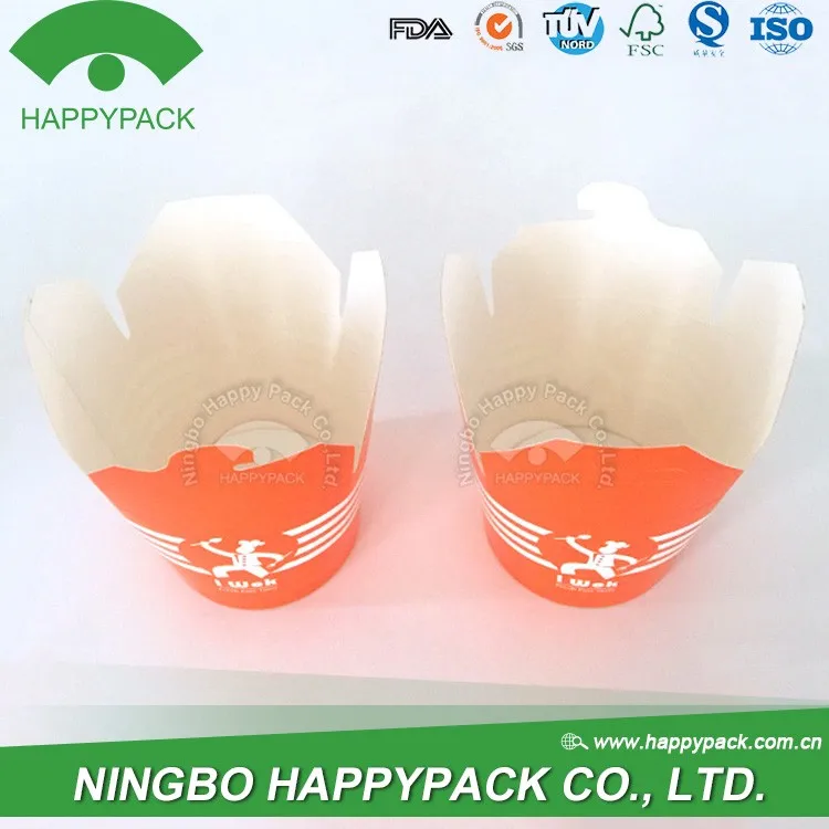 disposable paper take away round paper noodle box food container custom colour logo