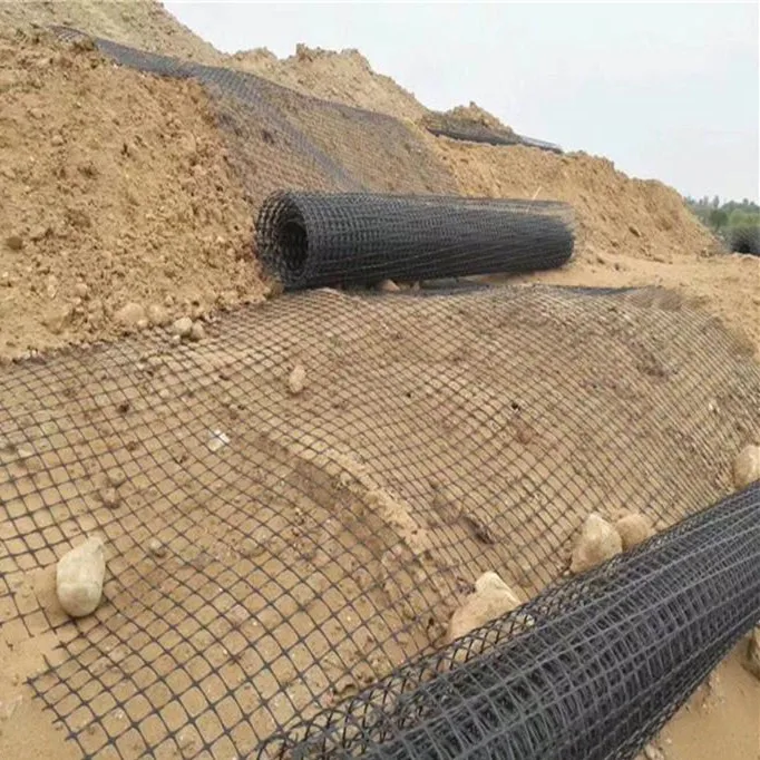 Direct manufacturer geogrid price 30-30kn pp biaxial geogrid for road construction