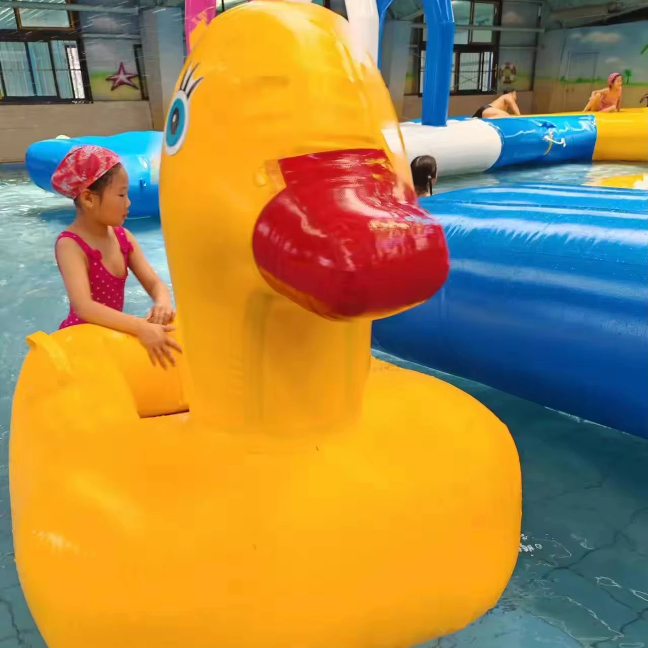 high quality factory price inflatable yellow duck water floating toy for kids