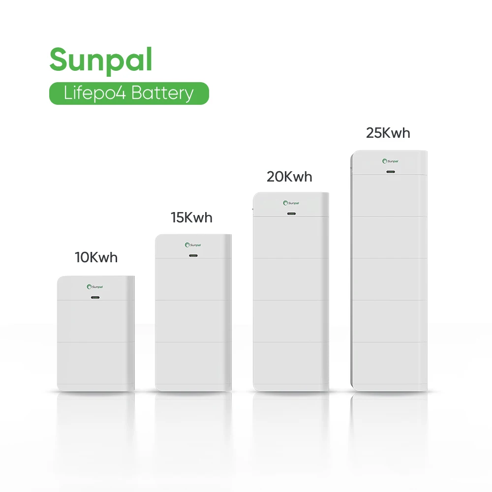 Sunpal Штабелируемый аккумулятор 100Ah 102 4 V 25kWh Lifepo4 высоковольтный