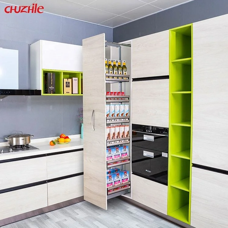 Kitchen Cabinet Pull Out Basket Cabinet Storage Organizer Stainless Steel 201 Panel Kitchen Fittings Tall Unit Basket 300mm