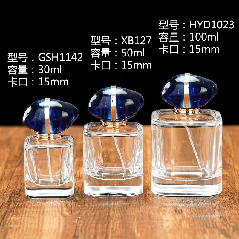 Refillable Glazen Spray Atomizer Perfume Bottles Cosmetic Glass Custom Logo New Design Mini Travel Acrylic Clear 50ml 100ml