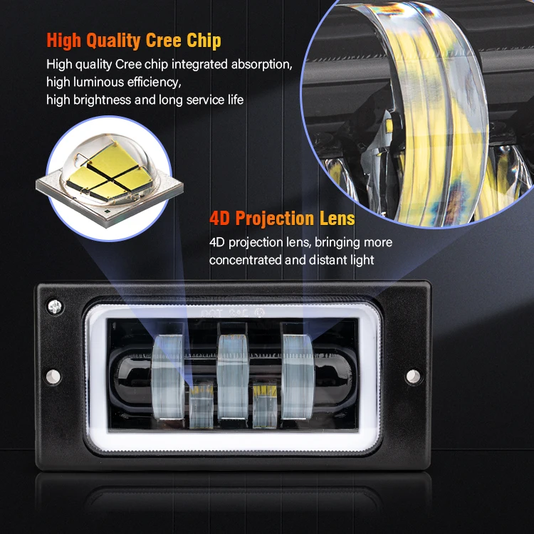 led driving lights 50w White Angel Eyes Led Fog Light for lada niva 2110  2111 2112  2113 2114 2115 -2117