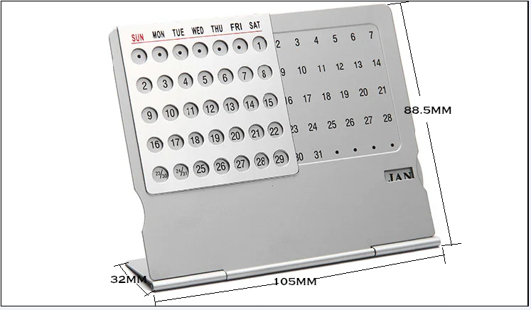 Алюминиевый напечатанный Настольный календарь 2021 для рекламы