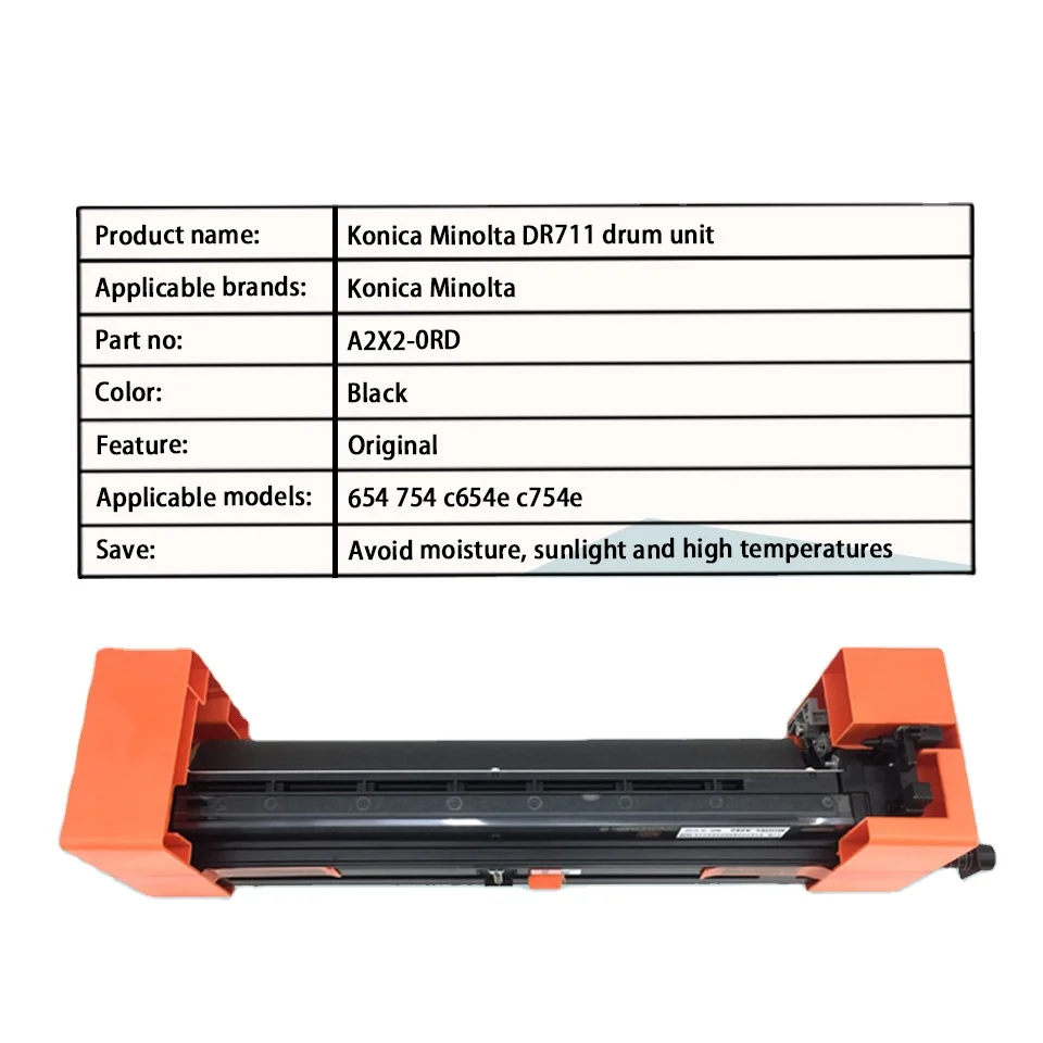 Натуральная DR711 K для konica minolta bizhub C654 C754 C654e C754e черный барабан DR 711 A2X20RD
