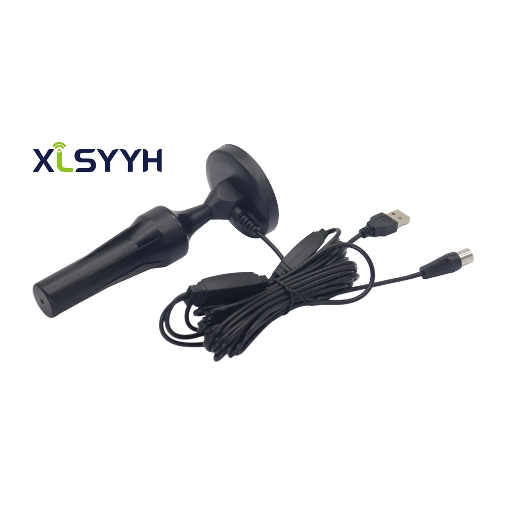 Wireless Uhf Vhf Active Dvb-t Signal Amplifier Portable Hdtv 45dbi Wireless Indoor Magnetic Mast Dtmb Tv Antenna