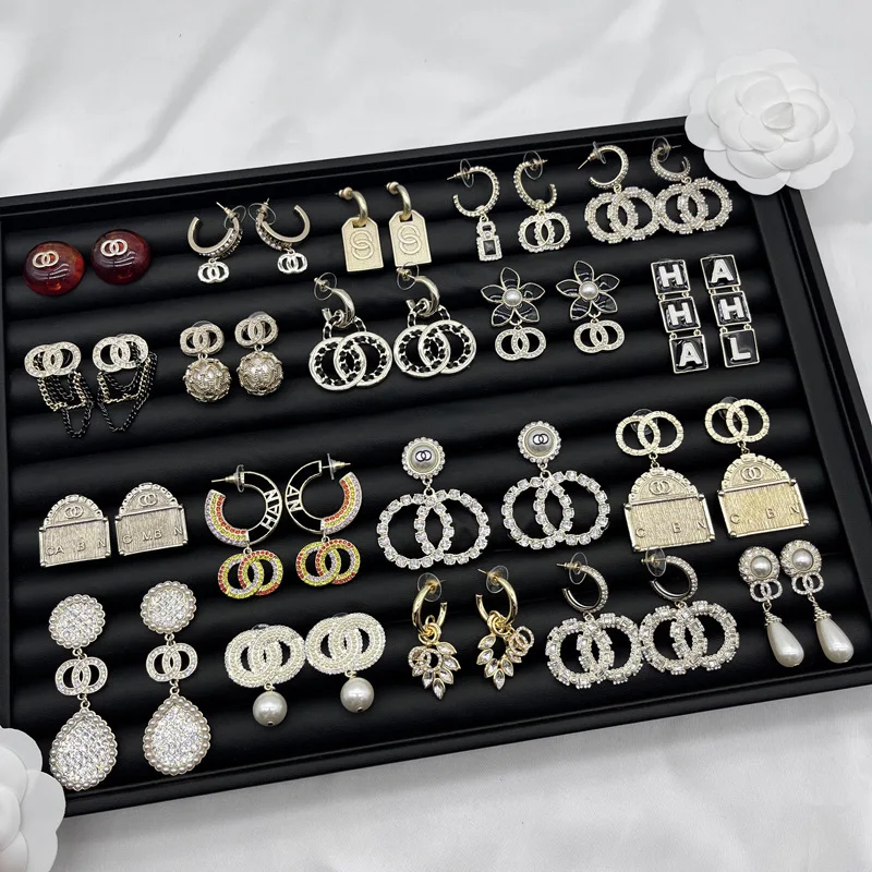High Quality Luxury Designer Earrings Famous Brand 925 Earrings Gold Plated Fashion Jewelry Women Accessories