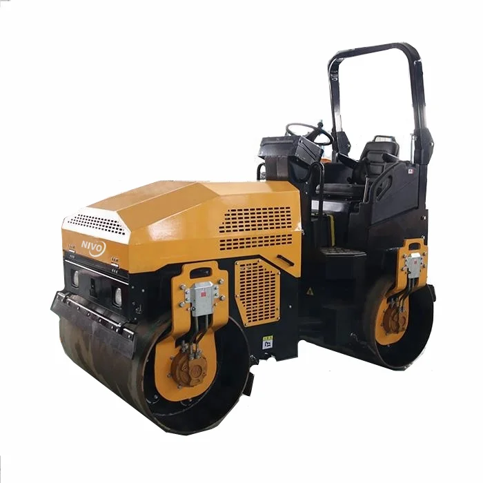 NIVO mini vibratory asphalt road roller YNC3H 3ton full hydraulic 1t small roller compactor double drive PERKINS engine or parts