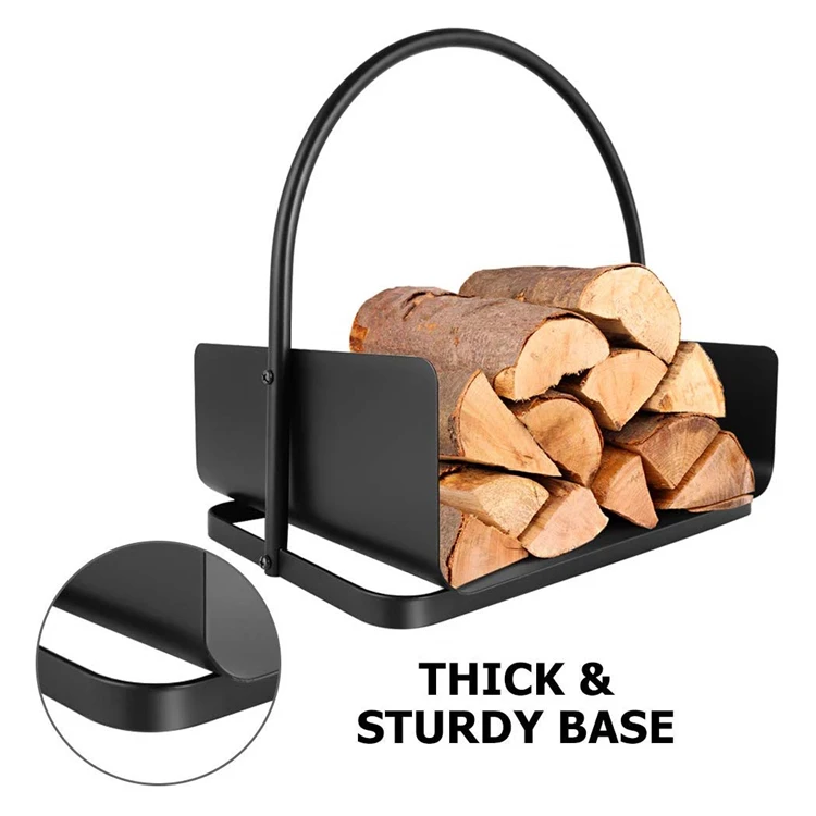 Hot Sell Log Holder Stand For Firewood Storage Metal Fire Wood Rack For Indoor Outdoor Fireplace Tool Wood Storage Rack
