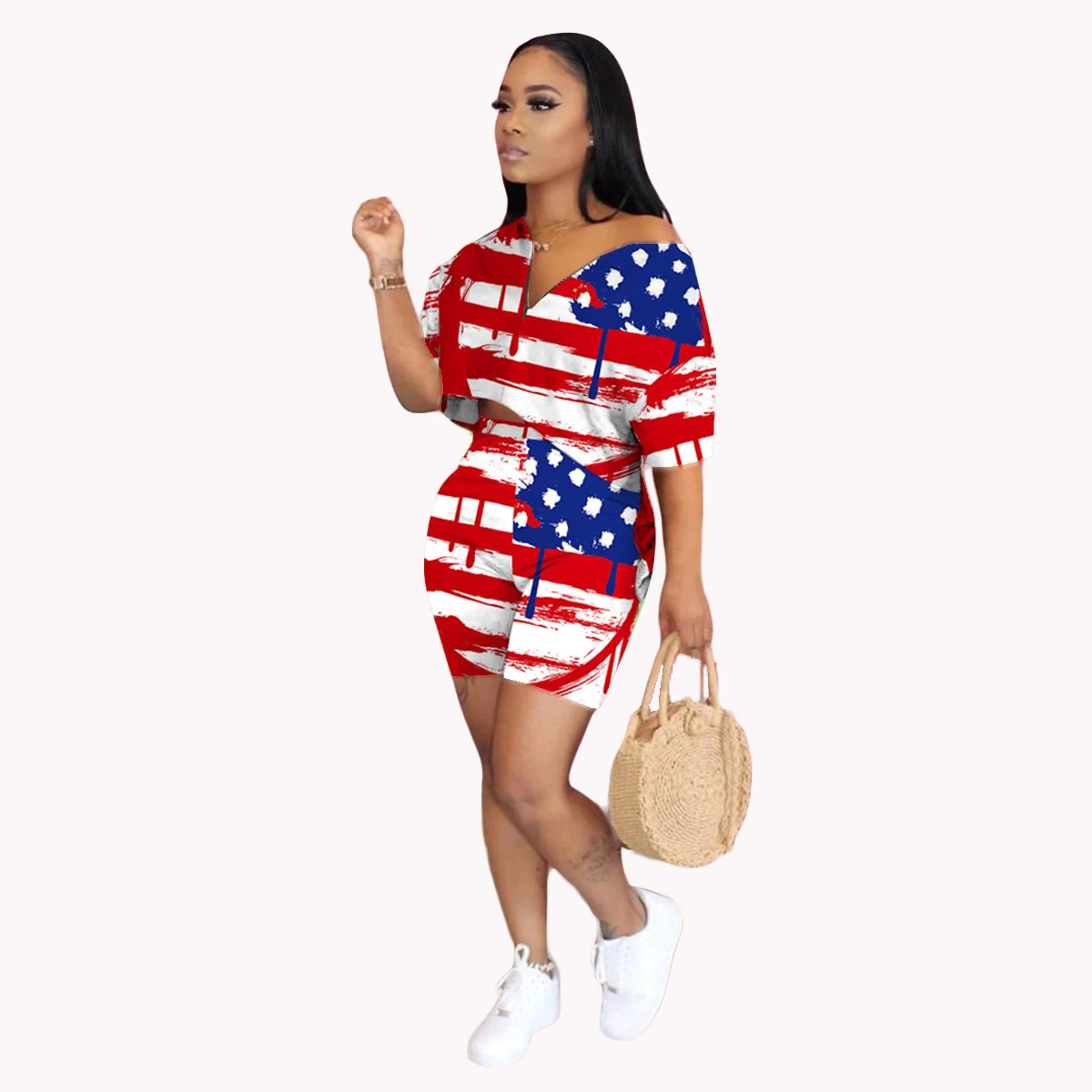 PRETTY STEPS 2022 Hot Design New Fashion Retro Short Set Two Pieces Suit Two Piece Set Women Clothing