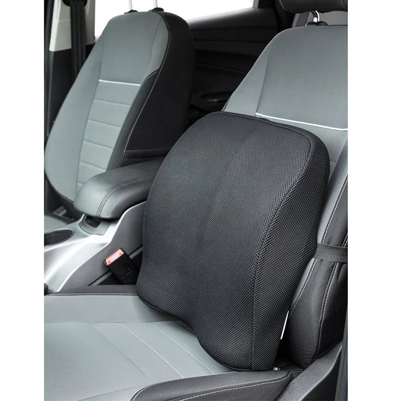 Memory Foam Orthopedic Backrest Cushion Mesh Lumbar Support Pillow For Chair Car Office