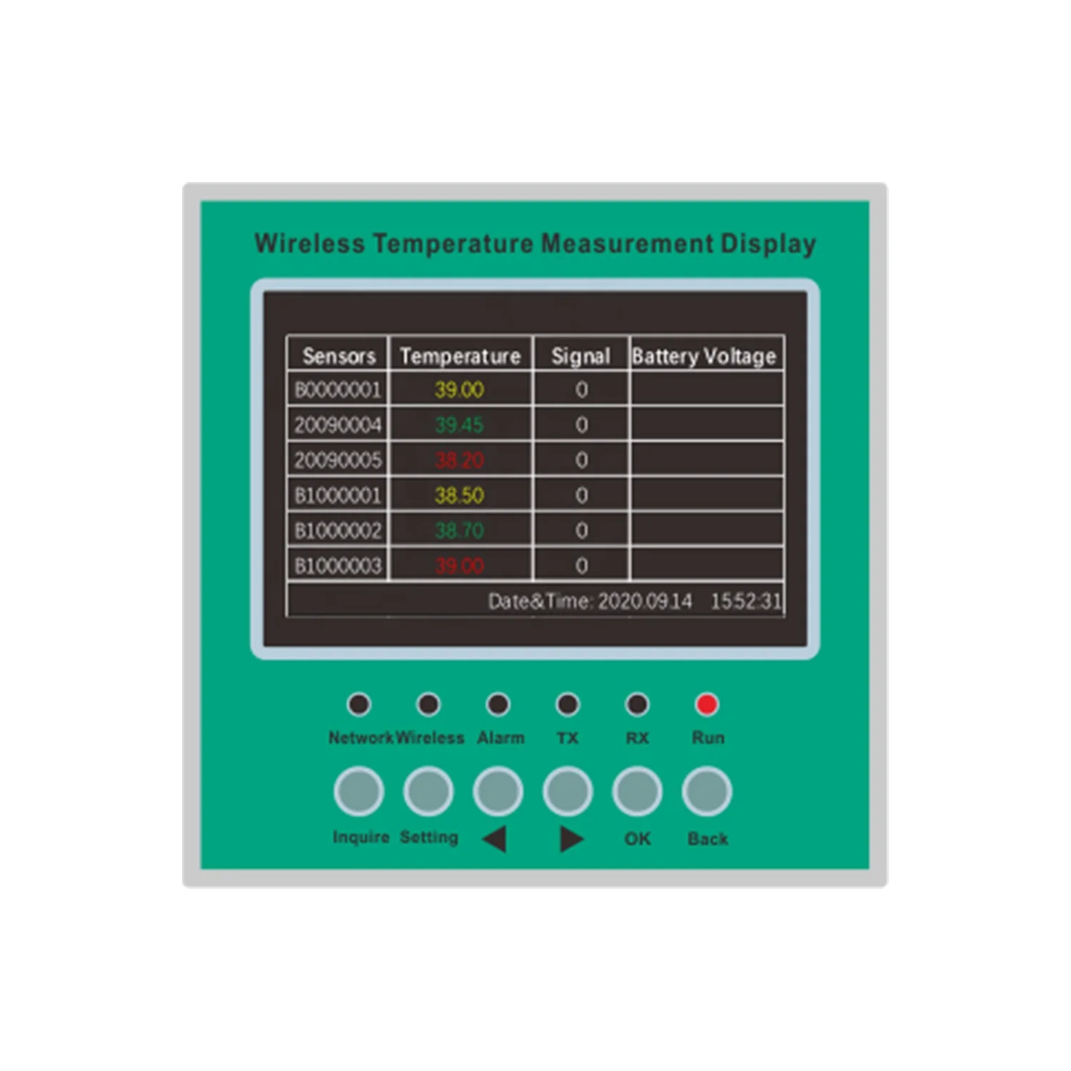 Remote intelligent thermometer Temperature Monitoring sensor data logger display System phone app With RS 485 and Alarm Output
