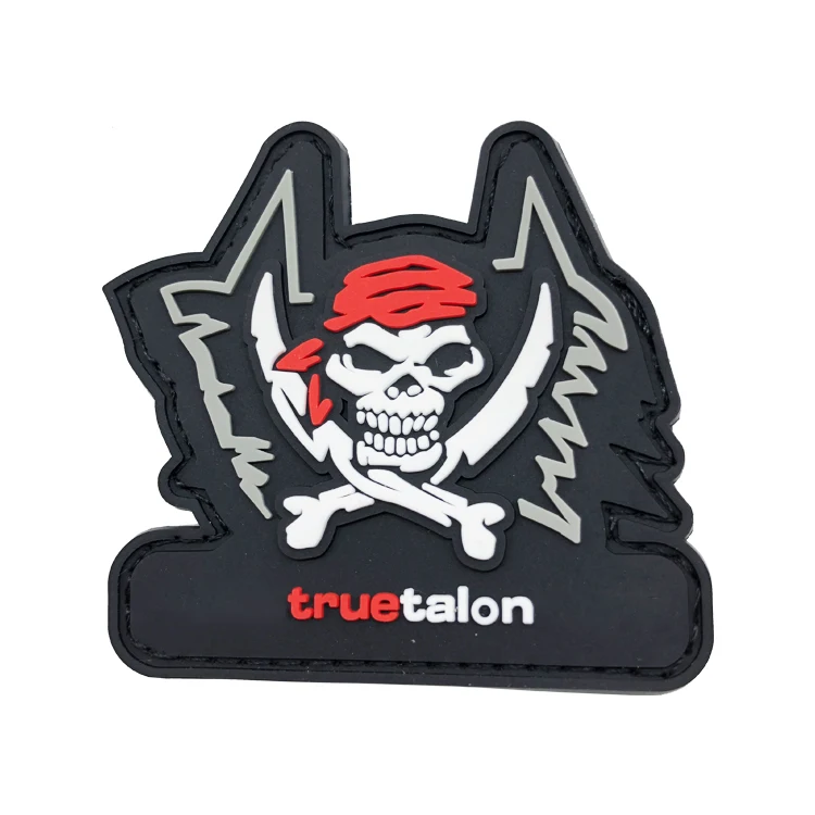 Пользовательский резиновый ПВХ логотип тиснение с крючком и петлей область одежды рюкзак Аксессуары Резиновые Патчи